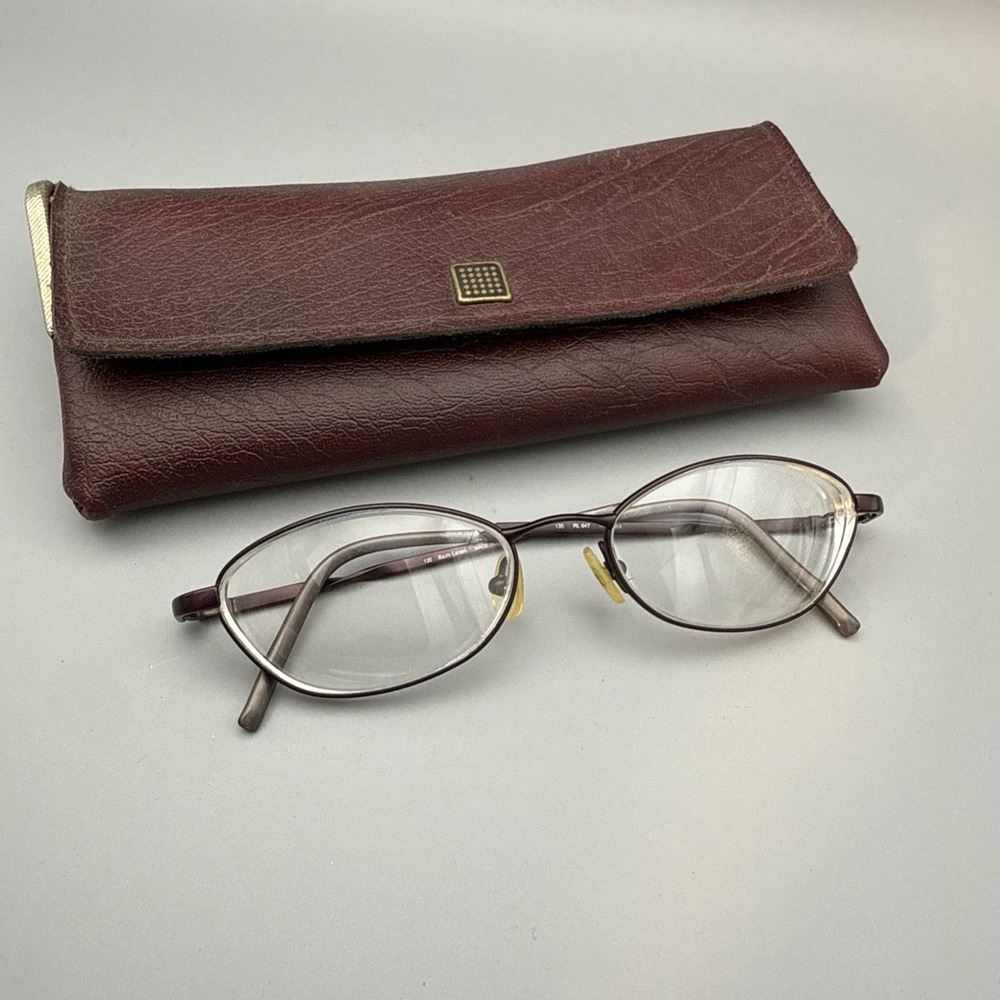 RALPH LAUREN POLO AUTHENTIC VINTAGE EYEGLASS FRAMES RL647 FULL RIM OVAL PLUM HOT